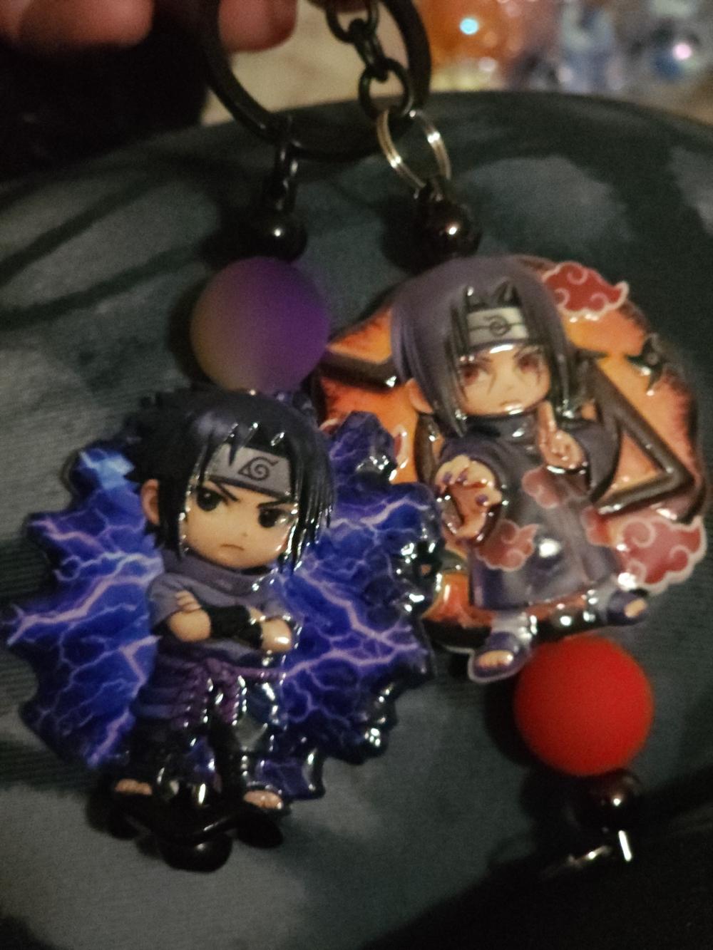 Homemade Anime Keychain Set — Sasuke And Itachi Character